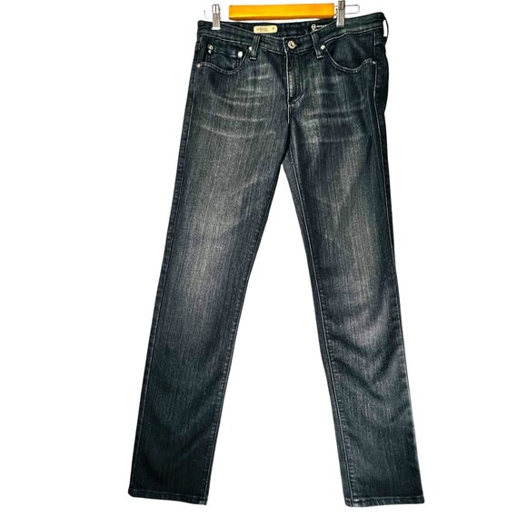 AG Adriano Goldschmied The Stevie Slim Straight Fit Womens Jeans Dark Wash 30R - Picture 1 of 15